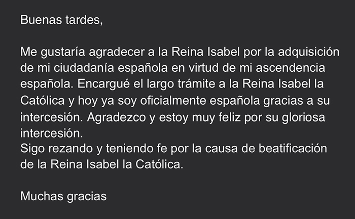 Testimonio (ciudadanía española)